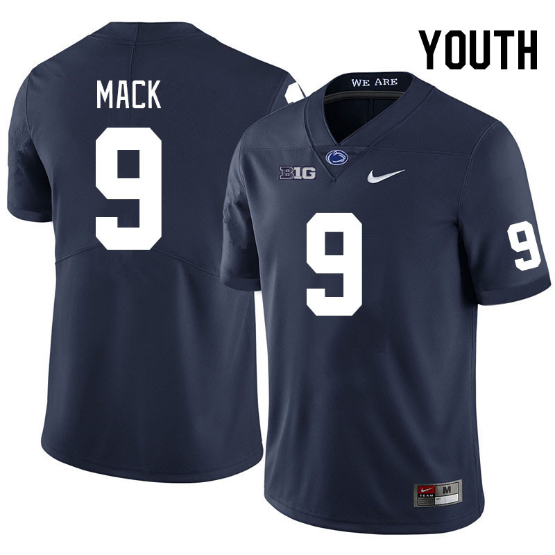 Youth #9 King Mack Penn State Nittany Lions College Football Jerseys Stitched Sale-Navy